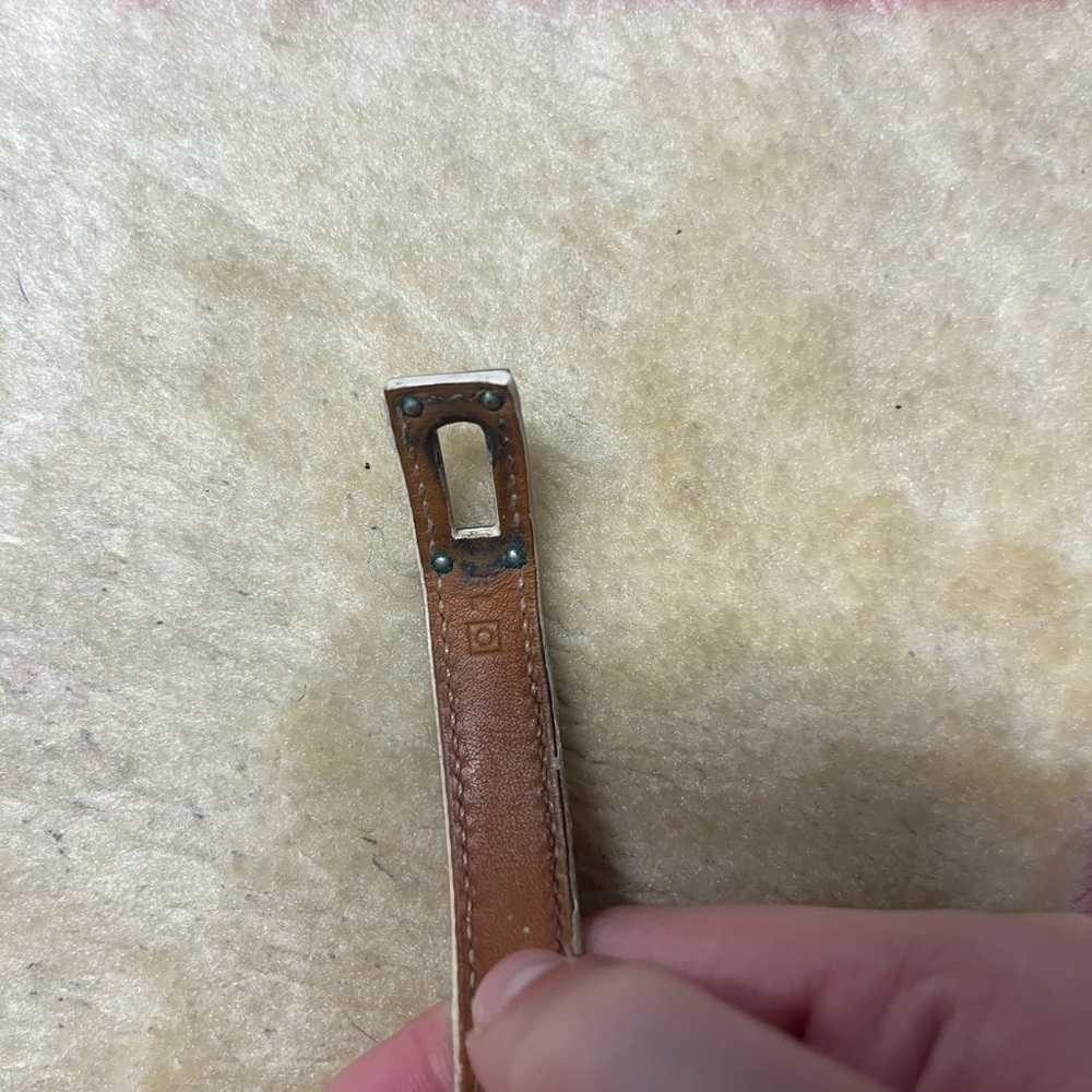 Hermès Kelly Double Tour Bracelet White Swift Leather Palladium - Picture 13 of 15
